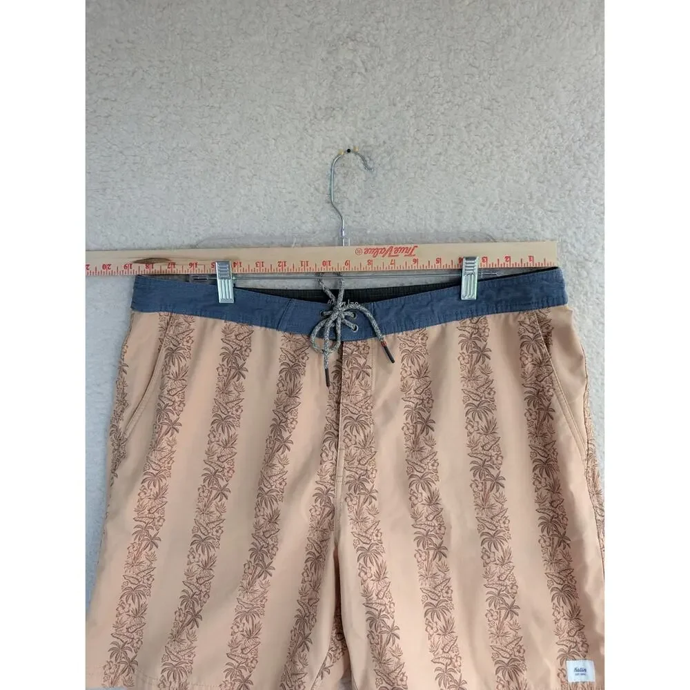 Katin Board Shorts Mens Sz 38 Peach Surf Beach Swim Trunks Vacation